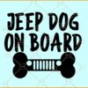 Jeep Dog On Board SVG, Dog Paws on Board SVG, Jeep logo svg, Car sticker svg