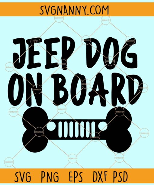 Jeep Dog On Board SVG, Dog Paws on Board SVG, Jeep logo svg, Car sticker svg