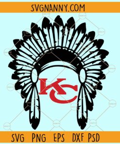 KC Chiefs headdress SVG, Kansas City Chiefs svg, Game day svg