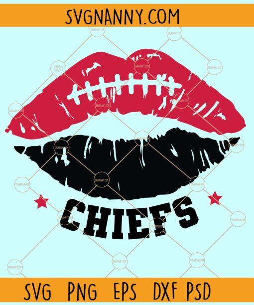 Kansas City Chiefs Lips SVG, Kansas City Chiefs svg, Game day svg, Team spirit svg
