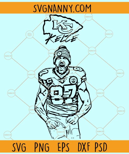 Kelce excited SVG, Travis Kelce Catch svg, Travis Kelce SVG, Kelce svg