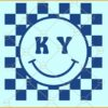 Kentucky Checkered Smiley SVG, Kentucky Mascot Svg, School Spirit svg, Football svg