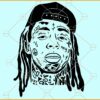 Lil Wayne Svg, Lil Wayne Clipart svg, Lil Wayne poster svg, Lil Wayne silhouette svg