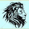 Lion head SVG, Lion Vector svg, Lion Silhouette svg, Lion svg, Cute Lion svg