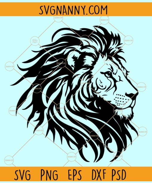 Lion head SVG, Lion Vector svg, Lion Silhouette svg, Lion svg, Cute Lion svg