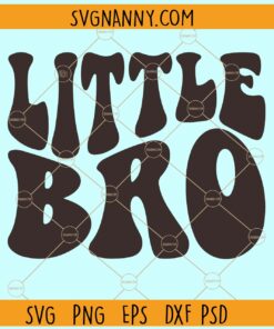 Little Brother wavy letters svg, Wavy text svg, Little Brother svg, Brother SVG