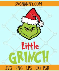 Little Grinch SVG, Grinchmas svg, Santa hat svg, Funny Christmas svg, Merry Christmas svg file