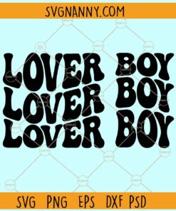 Lover Boy wavy letters SVG, Stacked svg,  valentine’s day clipart svg, valentine’s day svg