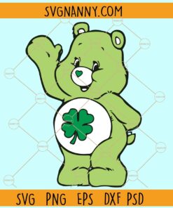 Lucky bear SVG , bear st Patrick's day svg, Shamrock bear svg, Saint Patrick's Day svg