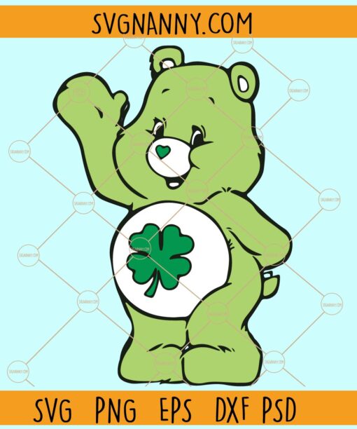 Lucky bear SVG , bear st Patrick's day svg, Shamrock bear svg, Saint Patrick's Day svg