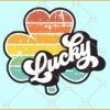 Lucky clover retro SVG, Lucky Clover SVG, St. Patrick's Day SVG, Clover SVG