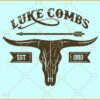 Luke Combs bull SVG, Luke Combs Western Clipart svg, Country Music svg, Combs BullSkull  svg