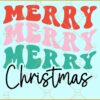 Merry Christmas wavy letters SVG, Retro Christmas svg, Merry Christmas svg file