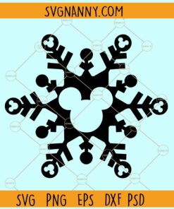 Mickey Mouse Snowflake SVG, Disneyland World Christmas Svg, Mickey Snowflake svg