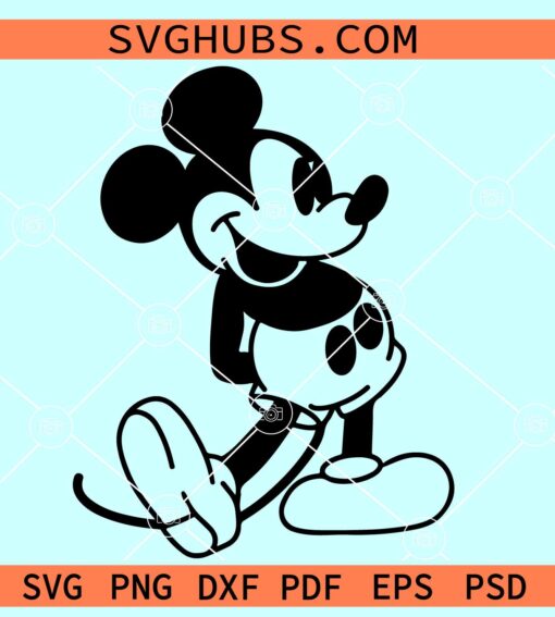 Mickey Mouse Vintage SVG, Classic Mickey Mouse SVG, Disney land svg, Mickey mouse svg