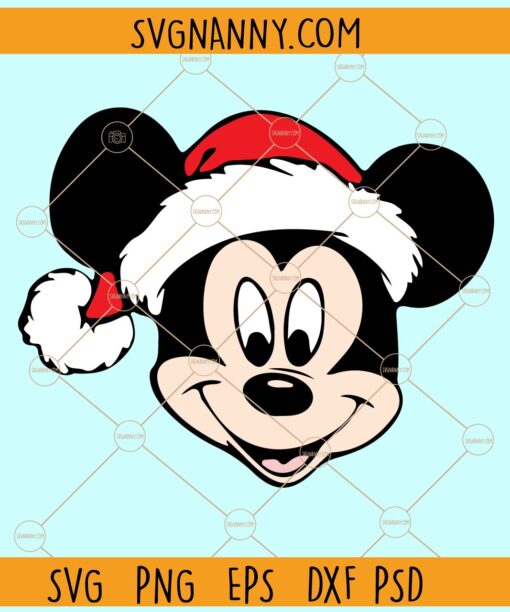 Mickey Mouse head Christmas SVG, Disney Christmas SVG, Disney parks SVG