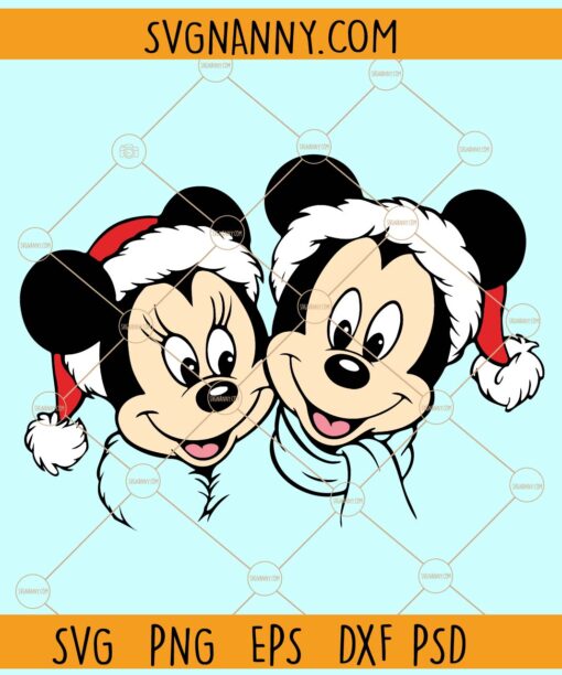 Mickey and Minnie Christmas SVG, Christmas Mickey Mouse SVG, Christmas svg