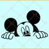 Mickey mouse peeking svg, Mickey svg file, Mickey svg, Disney svg, Mickey mouse clipart svg