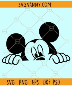 Mickey mouse peeking svg, Mickey svg file, Mickey svg, Disney svg, Mickey mouse clipart svg