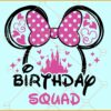 Minnie Birthday Squad SVG, Mouse Birthday Girl Svg, Birthday squad svg