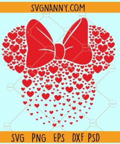 Minnie Hearts svg, Mouse Hearts svg, Mouse Valentine's day svg, Valentines svg