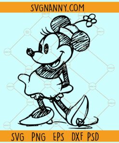 Mouse sketch SVG, Minnie Mouse SVG, Family Vacation 2023 SVG, Family Vacation Svg