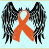 Multiple Sclerosis SVG, Orange Awareness Ribbon svg, Multiple Sclerosis Ribbon svg