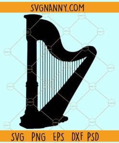 Music harp SVG, Music harp outline svg, Music harp vector svg, Music harp clip art svg