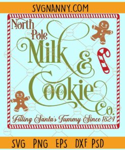 Merry North pole milk and cookie co SVG, North pole svg, Christmas sign svg, Christmas svg file