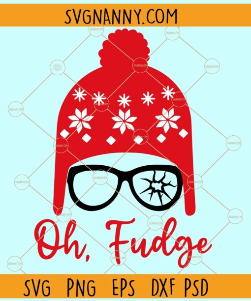 Oh fudge SVG, Funny Christmas PNG, Winter Hat Svg, Christmas Clip Art svg, Christmas sign svg