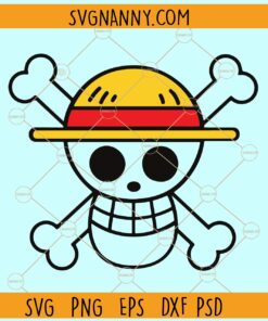 One Piece Logo SVG, One Piece svg, Skull with crossed bones svg, Luffy svg, One piece png