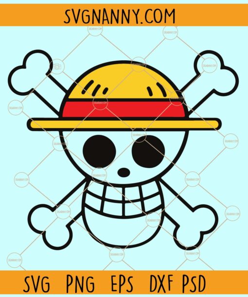 One Piece Logo SVG, One Piece svg, Skull with crossed bones svg, Luffy svg, One piece png
