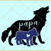 Papa Wolf SVG, Wolf SVG, Wolf Family Svg, Wolf Silhouette Svg, Father's Day SVg
