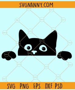 Peeking cat SVG, Cat Head Svg, Cat Svg, Kitten Svg, Cat Clipart svg, Peeking cat silhouette svg