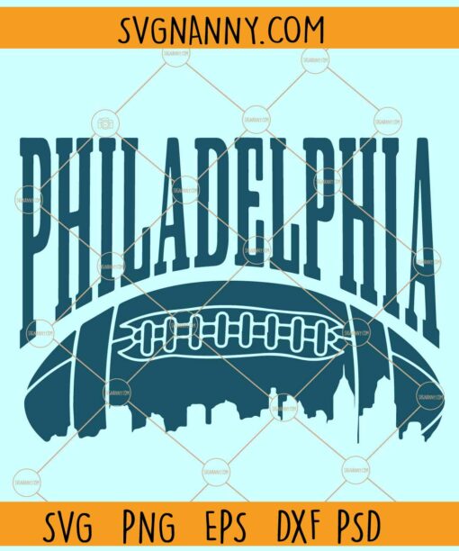 Philadelphia Football skyline svg Philadelphia Football City Skyline svg, Cityscape Silhouette svg
