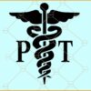 Physical Therapist Medical Caduceus SVg, Medical Caduceus Logo svg, Medical Symbol SVG