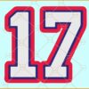 Player Number 17 svg, Jersy number 17 svg, Jersey numbers png, Sports svg