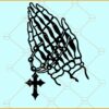 Praying Skeleton hands svg, Praying Hands SVG, Praying Skeleton Hands file