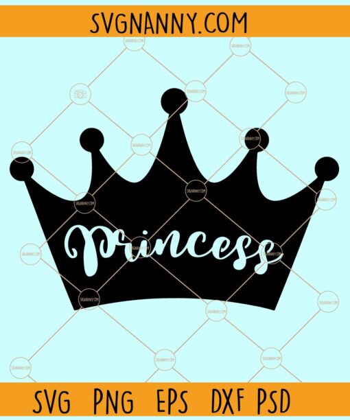 Princess Crown Cake Topper svg, Princess Crown Cake Topper Silhouette svg, Crown SVG