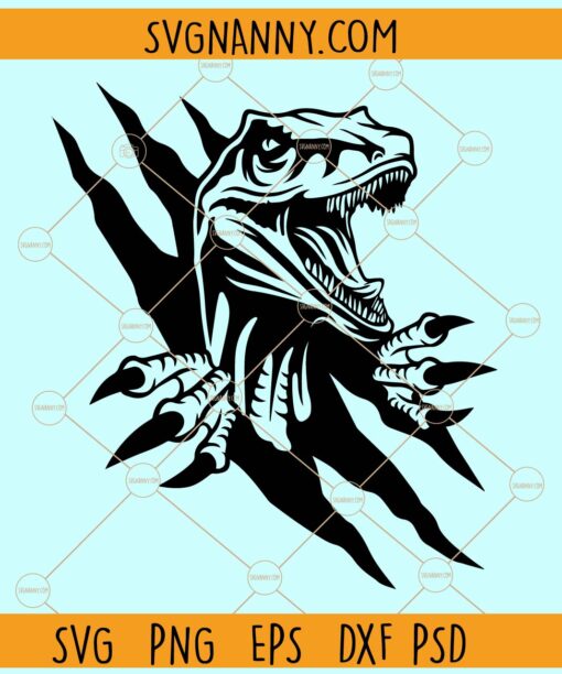 Raptor dinosaur claw marks SVG, Raptor in the wall scratch svg , Dino Shirt svg, Dino Scratch svg