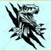 Raptor dinosaur claw marks SVG, raptor in the wall scratch svg, raptor claw scratch svg