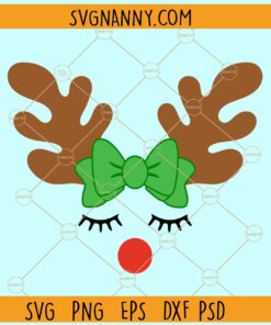 Reindeer girl SVG, Rudolph svg, Christmas deer svg,  Christmas Clip Art svg