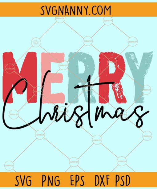 Retro Merry Christmas SVG, Retro Christmas svg, Christmas saying svg, Christmas sign svg