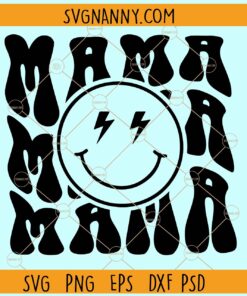 Retro mama Smiley face SVG, Mother's Day Shirt svg, Mother's Day svg, mama smiley face svg