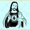 Sacred heart of Jesus SVG, Jesus Christ Svg, Jesus Svg, Church Svg, Religious Svg