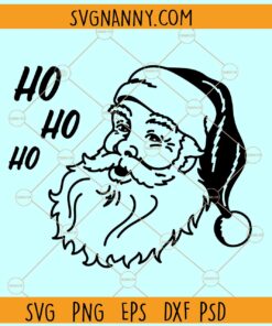 Santa Ho Ho Ho SVG, Ho ho ho svg, Santa Claus face svg, Christmas svg