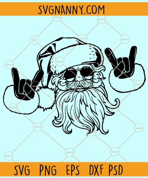 Santa Sunglasses SVG, Santa face svg, Santa Claus svg, Christmas svg, Merry Christmas svg