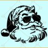 Santa with sunglasses SVG, Santa face svg, Santa Claus svg, Santa svg file