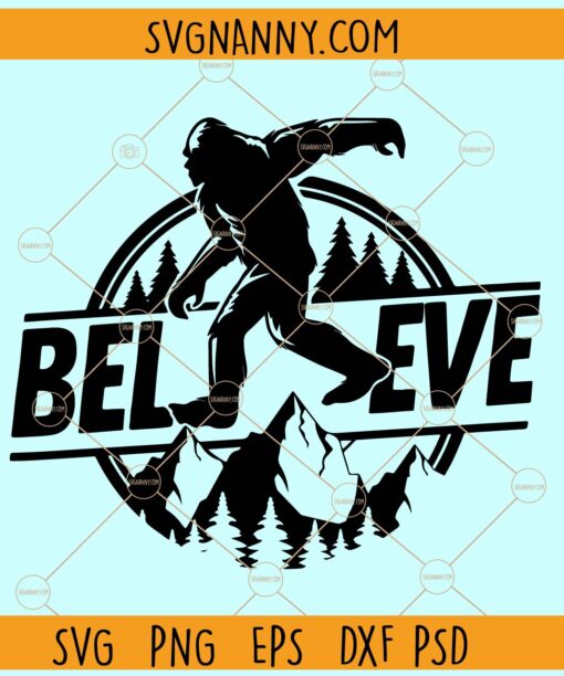 Rib Sasquatch Believe SVG, Big foot believe svg, Big Foot svg, Wild Monster Svg