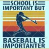 School is Important but baseball is importanter SVG, Sports Svg, Baseball Svg